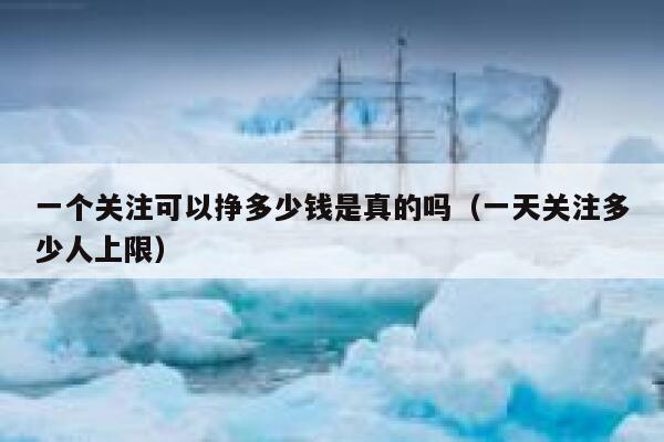 一个关注可以挣多少钱是真的吗（一天关注多少人上限） 第1张