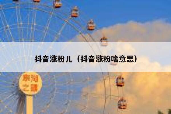 抖音涨粉儿(抖音涨粉啥意思) 第1张 抖音涨粉儿(抖音涨粉啥意思) 第1张