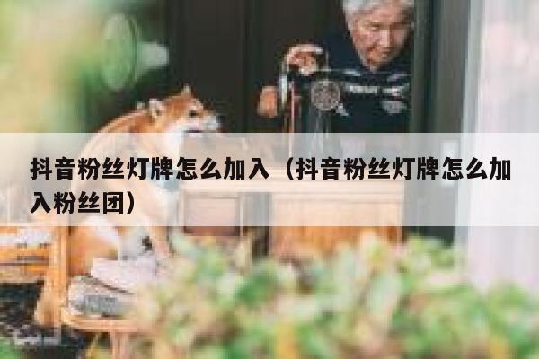 抖音粉丝灯牌怎么加入（抖音粉丝灯牌怎么加入粉丝团） 第1张