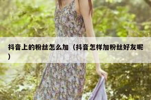 抖音上的粉丝怎么加（抖音怎样加粉丝好友呢） 第1张