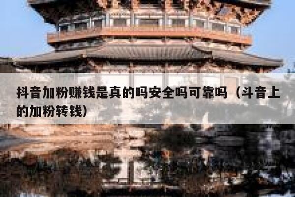 抖音加粉赚钱是真的吗安全吗可靠吗(斗音上的加粉转钱) 第1张 抖音加粉赚钱是真的吗安全吗可靠吗(斗音上的加粉转钱) 第1张