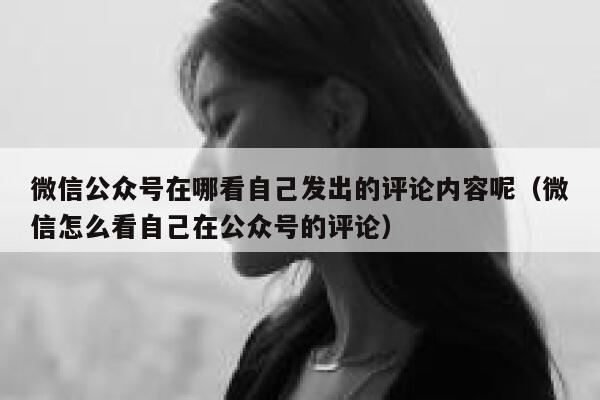 微信公众号在哪看自己发出的评论内容呢（微信怎么看自己在公众号的评论） 第1张
