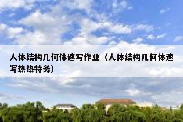 人体结构几何体速写作业（人体结构几何体速写热热特务） 第1张