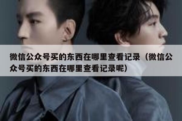 微信公众号买的东西在哪里查看记录（微信公众号买的东西在哪里查看记录呢） 第1张
