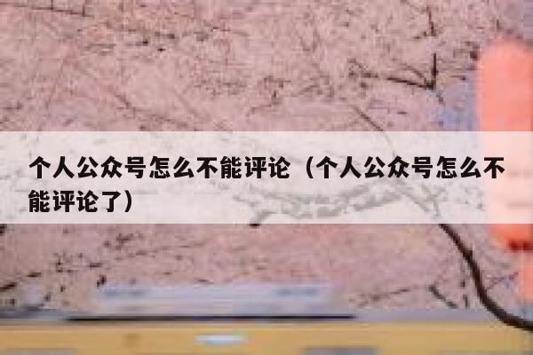 个人公众号怎么不能评论（个人公众号怎么不能评论了） 第1张