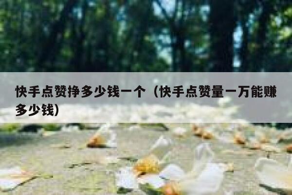 快手点赞挣多少钱一个（快手点赞量一万能赚多少钱） 第1张
