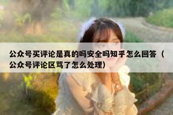 公众号买评论是真的吗安全吗知乎怎么回答（公众号评论区骂了怎么处理） 第1张