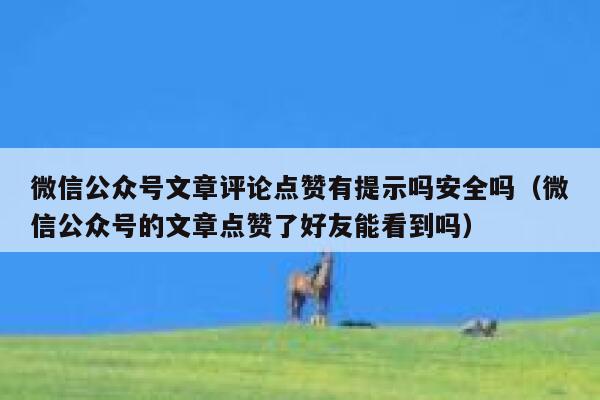 微信公众号文章评论点赞有提示吗安全吗(微信公众号的文章点赞了好友能看到吗) 第1张 微信公众号文章评论点赞有提示吗安全吗(微信公众号的文章点赞了好友能看到吗) 第1张