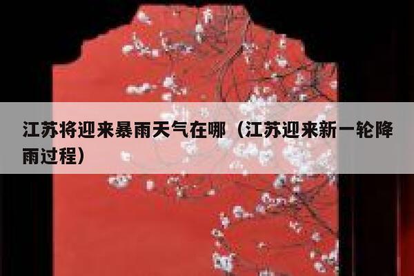 江苏将迎来暴雨天气在哪（江苏迎来新一轮降雨过程） 第1张
