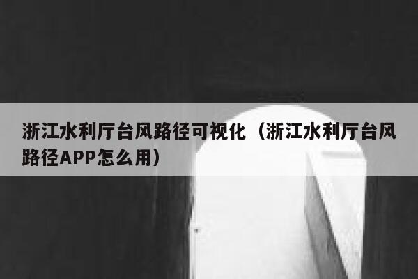 浙江水利厅台风路径可视化(浙江水利厅台风路径APP怎么用) 第1张 浙江水利厅台风路径可视化(浙江水利厅台风路径APP怎么用) 第1张