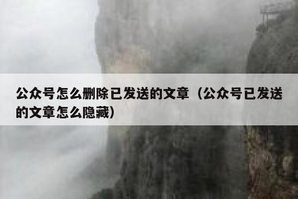 公众号怎么删除已发送的文章(公众号已发送的文章怎么隐藏) 第1张 公众号怎么删除已发送的文章(公众号已发送的文章怎么隐藏) 第1张