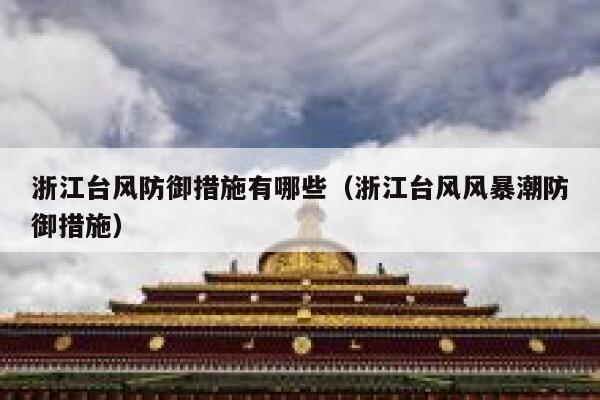 浙江台风防御措施有哪些（浙江台风风暴潮防御措施） 第1张