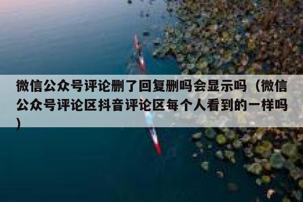 微信公众号评论删了回复删吗会显示吗（微信公众号评论区抖音评论区每个人看到的一样吗） 第1张