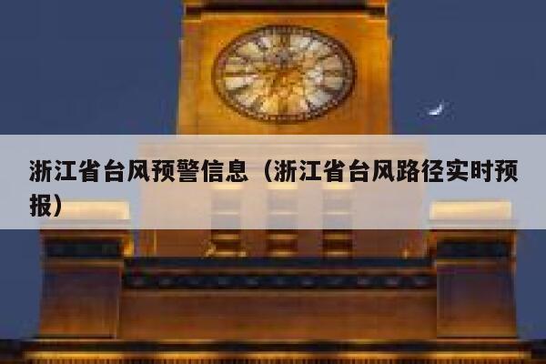 浙江省台风预警信息（浙江省台风路径实时预报） 第1张