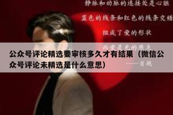 公众号评论精选要审核多久才有结果(微信公众号评论未精选是什么意思) 第1张 公众号评论精选要审核多久才有结果(微信公众号评论未精选是什么意思) 第1张