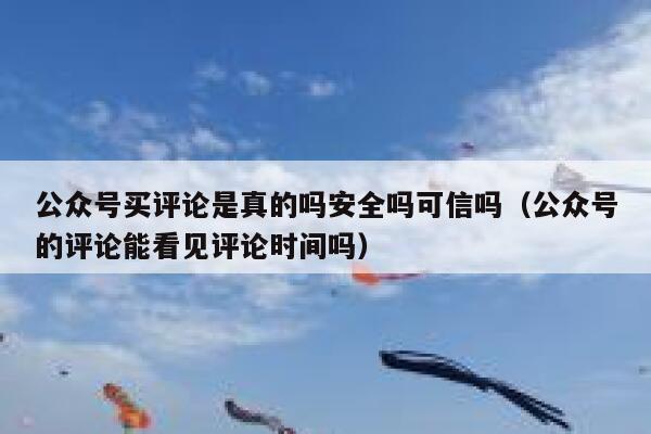公众号买评论是真的吗安全吗可信吗（公众号的评论能看见评论时间吗） 第1张