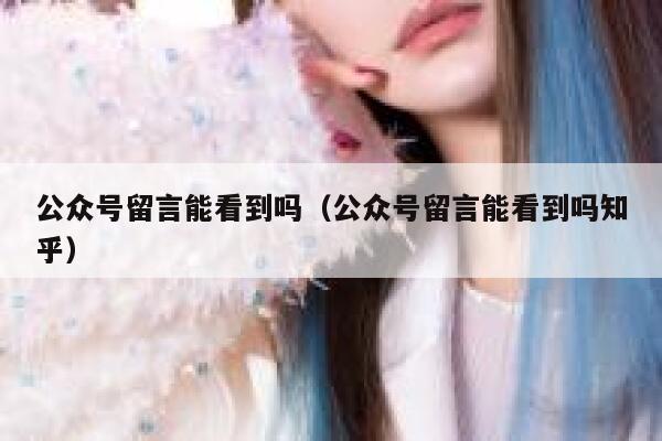 公众号留言能看到吗（公众号留言能看到吗知乎） 第1张