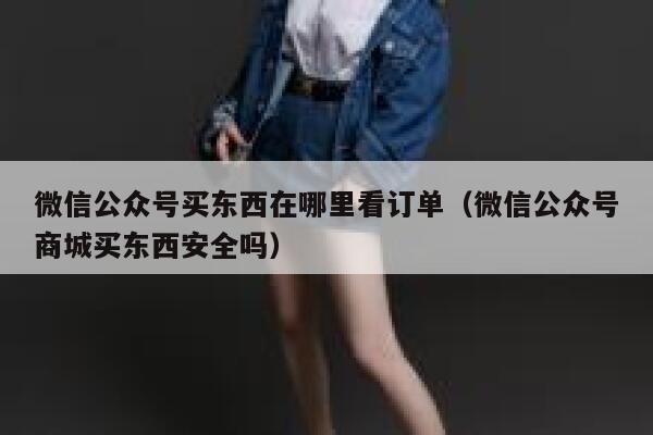 微信公众号买东西在哪里看订单（微信公众号商城买东西安全吗） 第1张