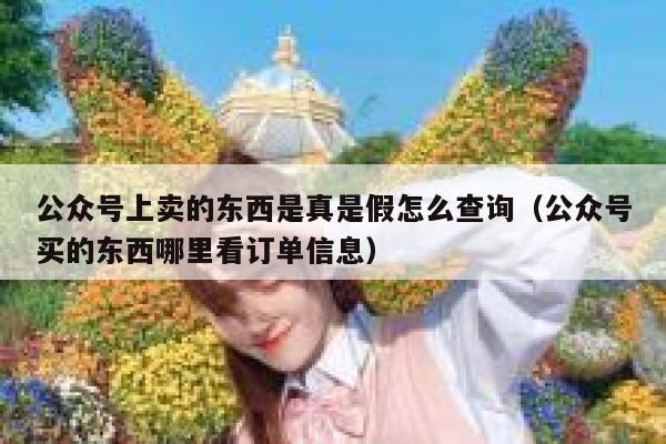 公众号上卖的东西是真是假怎么查询（公众号买的东西哪里看订单信息） 第1张