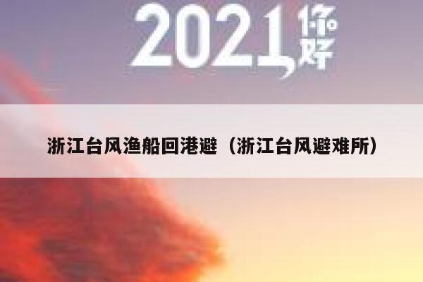 浙江台风渔船回港避（浙江台风避难所） 第1张