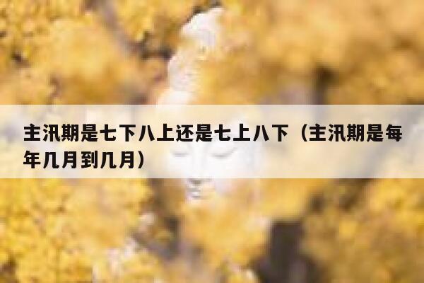 主汛期是七下八上还是七上八下（主汛期是每年几月到几月） 第1张