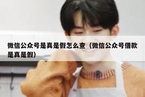 微信公众号是真是假怎么查（微信公众号借款是真是假） 第1张
