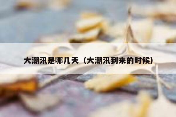 大潮汛是哪几天（大潮汛到来的时候） 第1张