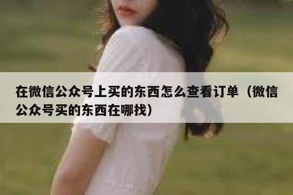 在微信公众号上买的东西怎么查看订单（微信公众号买的东西在哪找） 第1张