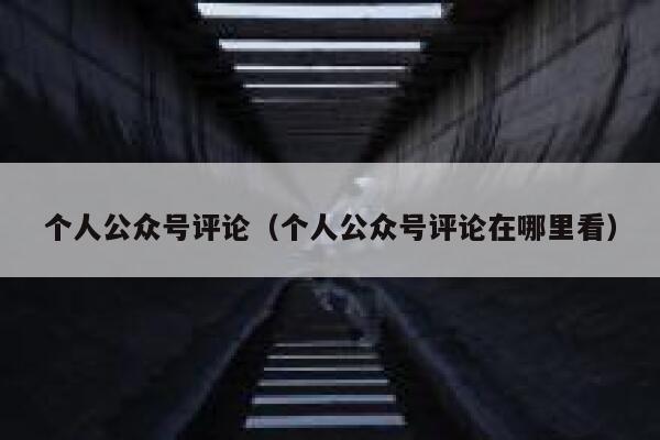 个人公众号评论(个人公众号评论在哪里看) 第1张 个人公众号评论(个人公众号评论在哪里看) 第1张