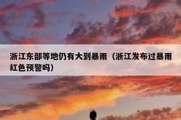 浙江东部等地仍有大到暴雨（浙江发布过暴雨红色预警吗） 第1张