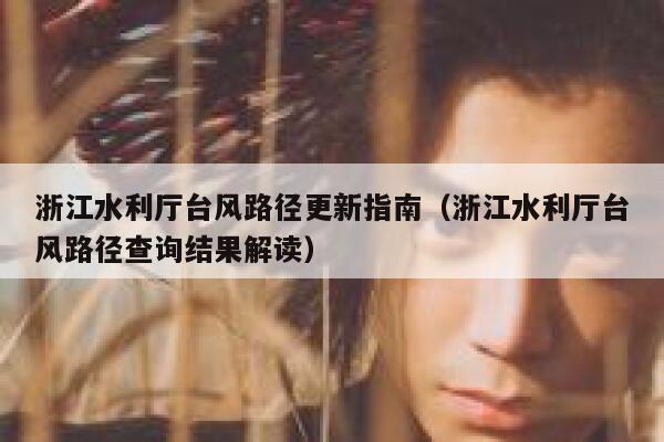 浙江水利厅台风路径更新指南（浙江水利厅台风路径查询结果解读） 第1张