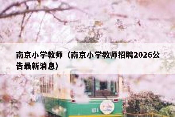 南京小学教师（南京小学教师招聘2026公告最新消息） 第1张