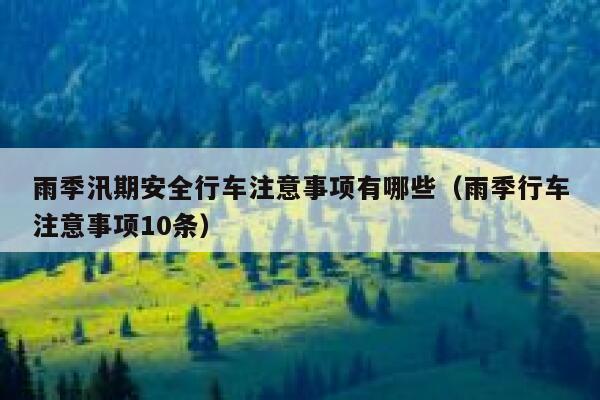 雨季汛期安全行车注意事项有哪些（雨季行车注意事项10条） 第1张