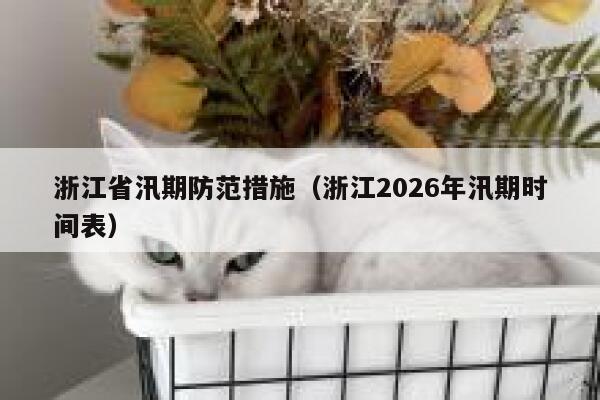 浙江省汛期防范措施（浙江2026年汛期时间表） 第1张