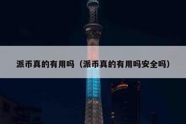 派币真的有用吗（派币真的有用吗安全吗） 第1张