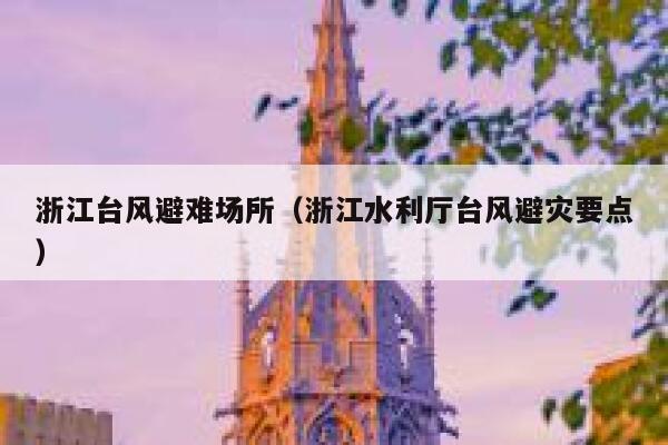 浙江台风避难场所(浙江水利厅台风避灾要点) 第1张 浙江台风避难场所(浙江水利厅台风避灾要点) 第1张
