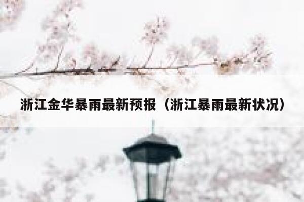 浙江金华暴雨最新预报（浙江暴雨最新状况） 第1张