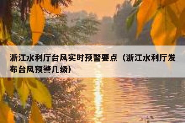 浙江水利厅台风实时预警要点（浙江水利厅发布台风预警几级） 第1张