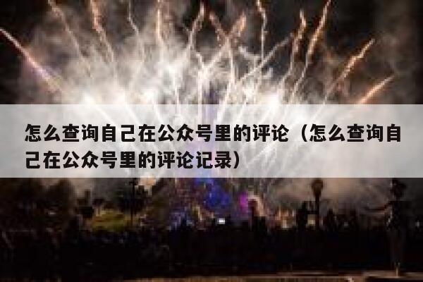 怎么查询自己在公众号里的评论(怎么查询自己在公众号里的评论记录) 第1张 怎么查询自己在公众号里的评论(怎么查询自己在公众号里的评论记录) 第1张