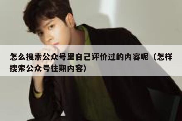 怎么搜索公众号里自己评价过的内容呢(怎样搜索公众号往期内容) 第1张 怎么搜索公众号里自己评价过的内容呢(怎样搜索公众号往期内容) 第1张