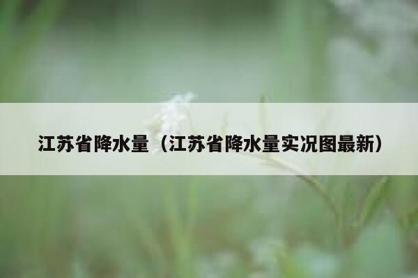江苏省降水量(江苏省降水量实况图最新) 第1张 江苏省降水量(江苏省降水量实况图最新) 第1张