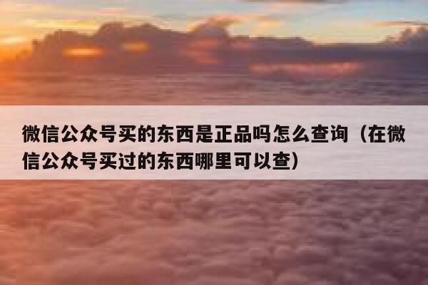 微信公众号买的东西是正品吗怎么查询(在微信公众号买过的东西哪里可以查) 第1张 微信公众号买的东西是正品吗怎么查询(在微信公众号买过的东西哪里可以查) 第1张