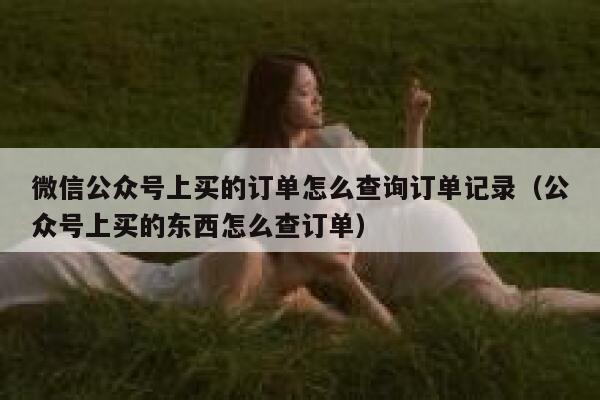 微信公众号上买的订单怎么查询订单记录（公众号上买的东西怎么查订单） 第1张