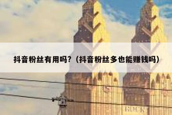 抖音粉丝有用吗?(抖音粉丝多也能赚钱吗) 第1张 抖音粉丝有用吗?(抖音粉丝多也能赚钱吗) 第1张
