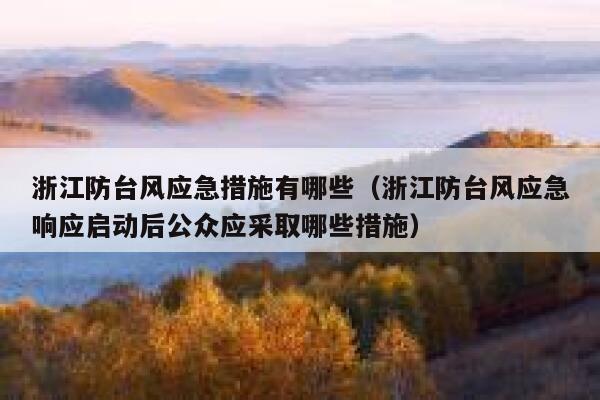 浙江防台风应急措施有哪些(浙江防台风应急响应启动后公众应采取哪些措施) 第1张 浙江防台风应急措施有哪些(浙江防台风应急响应启动后公众应采取哪些措施) 第1张
