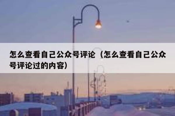 怎么查看自己公众号评论(怎么查看自己公众号评论过的内容) 第1张 怎么查看自己公众号评论(怎么查看自己公众号评论过的内容) 第1张