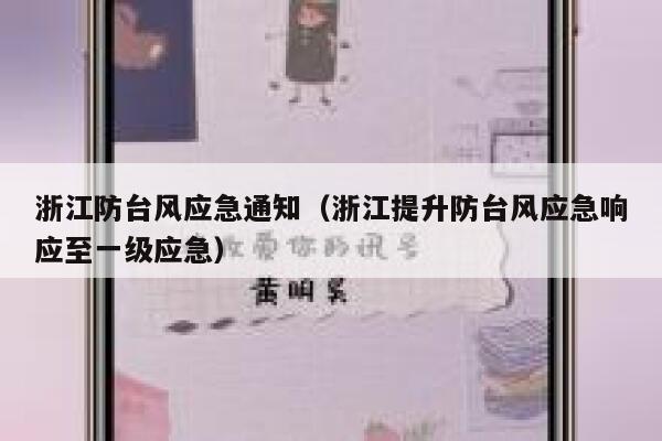 浙江防台风应急通知（浙江提升防台风应急响应至一级应急） 第1张