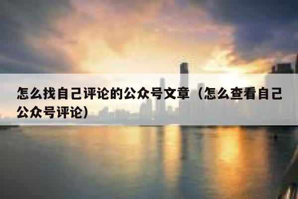 怎么找自己评论的公众号文章(怎么查看自己公众号评论) 第1张 怎么找自己评论的公众号文章(怎么查看自己公众号评论) 第1张