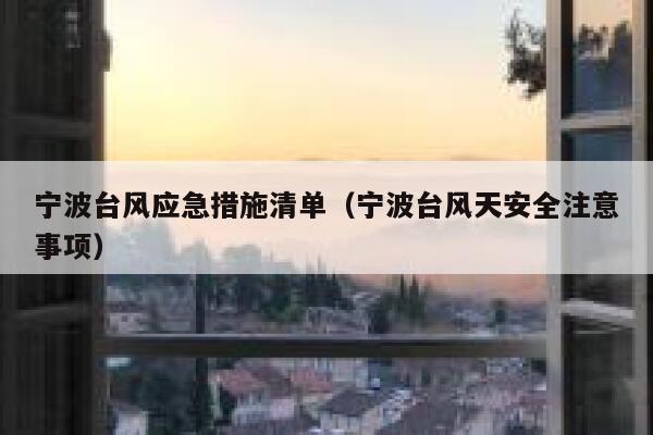 宁波台风应急措施清单（宁波台风天安全注意事项） 第1张