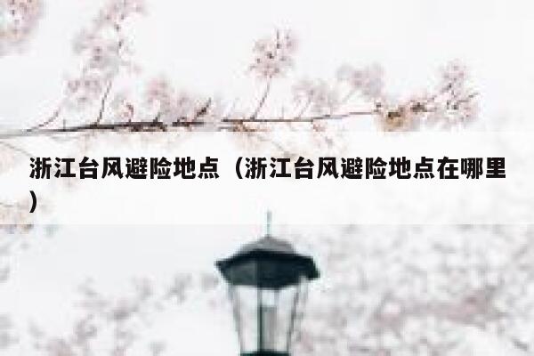 浙江台风避险地点(浙江台风避险地点在哪里) 第1张 浙江台风避险地点(浙江台风避险地点在哪里) 第1张